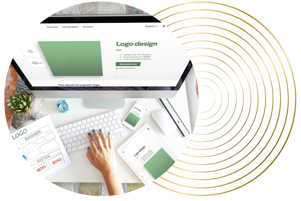 Rédaction de contenus Création d'images Création vidéos Logos Cartes visite Plaquettes Affiches Flyers Design Réseaux sociaux Design Marketing E-mailing par Création Site Référencement Prestige